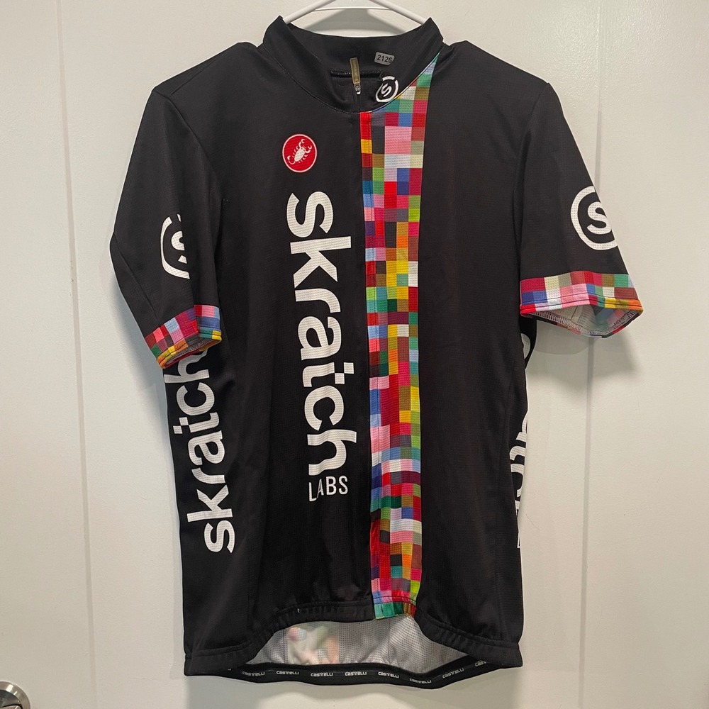 Castelli Skratch Labs Cycling Jersey Womens XXL Black Multi Color Short Sleeve